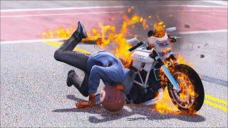 GTA 5 Crazy Motorcycle Crashes Episode 09 (Euphoria Physics Showcase)