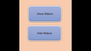 اخفاء و اظهار الاشرطة في الاكسل Hide Show Ribbon in Excel Using VBA