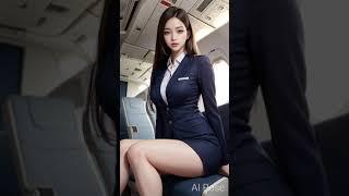 Flight Attendant [AI lookbook] AI ART (FASHION SHOW LOOKBOOK MODELS, video) #aiart #ailookbook
