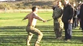 Training center for Ukrainian soldiers in England, Haka dance