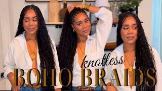 The BEST Boho Knotless Braids| How to Maintain Boho Braids, Products I Use, Human vs Synthetic Hair