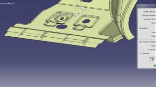 Ending surface creation in Autoform process designer for catia