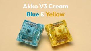 Akko V3 Cream Blue and Yellow Switches Review: Smooth and Colorful Typing Experience!