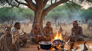 Traditional Hadza Cooking: Mastering Meals in the Wild | Hadza life