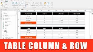 WYSIWYG Web Builder. How to create tables, columns and cells for my website (spanish)