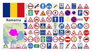 Traffic-Road Signs in Romania (Bucharest, Cluj-Napoca, Iași, Constanța, Timișoara), Learning English