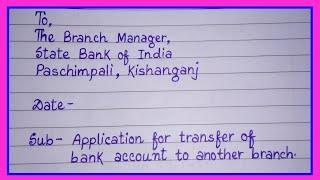 application to bank manager for transfer account | bank account transfer application in english