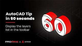 Display the layers list in the toolbar | TOOLBAR | AutoCAD Tips in 60 Seconds