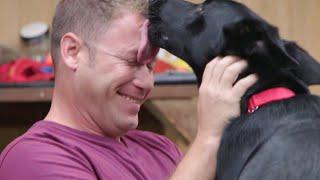 Disabled War Veteran Meets His New Service Dog | Lucky Dog