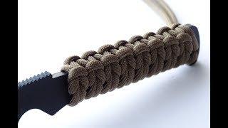 How to Make a Paracord "knife" Handle Wrap-Reef Knot/Square Knot Version - CBYS