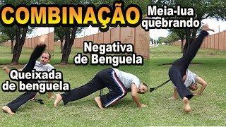 Combinação (Queixada de Benguela / Negativa de Benguela / Meia-lua quebrando) Capoeira avançada