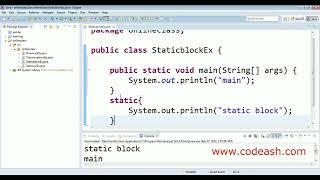 static block in java | static block in java example | use of static block in java