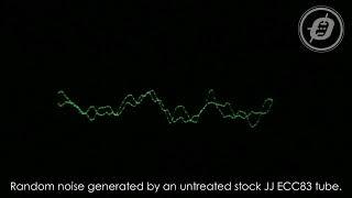 Comparative noise tests for cryo-treated and untreated stock JJ ECC83 tubes.