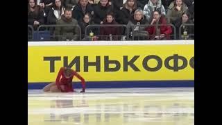 Падение Насти Зининой на Кубке Первого Канала