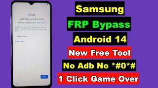 Samsung Android 14 FRP Bypass | Sansung FRP/Google Account Unlock New Tool Free | No *#0*# No Adb