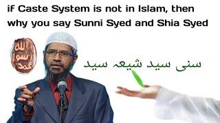 If Caste System is not in Islam, then you say Sunni Syed and Shia Syed | Dr Zakir Naik | QA