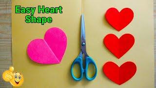 How To Make Perfect Heart Shape With Paper | How To Cut Heart Shape On Paper | Paper Heart Making