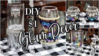 DIY GLAM DECOR USING $1 AND MORE DOLLAR STORE ITEMS | DIY GLAM HOME DECOR IDEAS