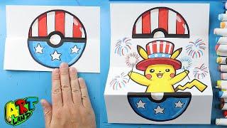 How to Draw Pikachu Fourth of July Surprise Fold