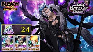 LIMIT BREAKER QUEST STAGE 24 RECORD! RAGE! GRIMMJOW 5/5 SLOT 1! Round 13 Guide! Bleach Brave Souls