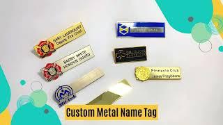 Custom Metal Name Tags: Brand Identity, Metal Forever | Jin Sheu