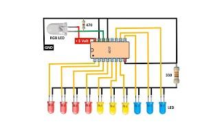 how to make led chaser, led chaser circuit diagram