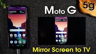 Moto G 5G How to Mirror Your Screen to a TV (Screen Mirroring) | Play on TV | H2techvideos