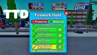 Toilet Tower Defense | 10 Fireworks in Lobby |Firework Hunt| Roblox