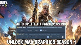 HOW TO UNLOCK MAX GRAPHICS & MAX FPS ON COD MOBILE SEASON 1 | NO ROOT ANDROID 10 TO 15 100% SAFE