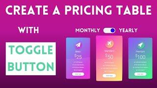 Create a Pricing Table in WordPress - With Monthly/Yearly Toggle