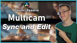 Multicam Editing with External Audio Sync - DaVinci Resolve 16 Tutorial