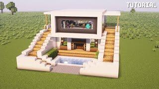 Minecraft: How to Build a Large Modern House Tutorial