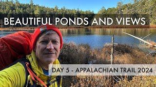 2025 Appalachian Trail Thru Hike Day 5 - 100 Mile Wilderness - Views of Katahdin and Ponds