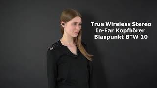 Blaupunkt BTW10: Kabellose In-Ear-Kopfhörer mit True Wireless Stereo, Touchsensor und Lade-Case