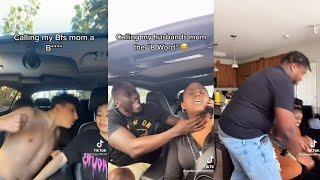 Calling my boyfriend's Mom a B**ch Prank to see his reaction || TikTok Compilation 15