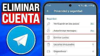 Cómo ELIMINAR CUENTA de TELEGRAM para SIEMPRE (2025) Borrar Cuenta de Telegram