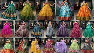 Long frocks latest designs 2024  25+ beautiful designer long frock images  Convert OLD Pattu SAREE