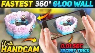 [ Handcam ] Free Fire 360 Degree Gloo Wall Trick 2 Finger  | Fastest 360 Degree Gloo Wall Setting