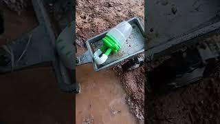 Baby Juice Machine on Mini Tractor and Tractor Crossing Mud #travel #youtubeshorts #reels #viral