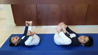 Yug Aaruhi Doing Yoga #yoga #mylifemyyoga #exercises #kidsyoga