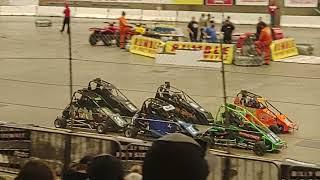 Quarter midget Honda heat race Rumble in Fort Wayne 12/28/2024