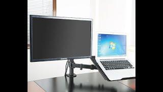 Dual LCD Laptop Mount Fully Adjustable Desk Combo Stand | Rife Technologies | RCLM