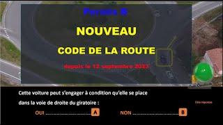 NOUVELLES QUESTIONS CODE DE LA ROUTE du Nouveau Code de la route - réforme sept. 2023 test gratuit