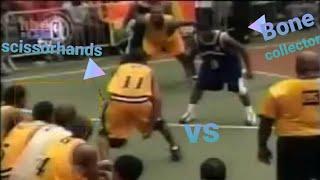 Bone collector vs Edward scissorhands Throwback Rucker Park playoff NBATV @bonecollectorunlimited