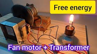 How to Make Free Energy Generator With  Fan Motor