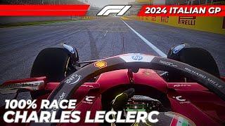 Charles Leclerc 100% Race 2024 Italian GP in Ferrari SF-24 | Realistic Gameplay | Max Difficulty