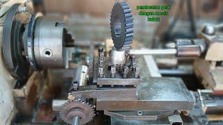 Cutting Helical Gear on the Lathe machine || pembuatan gear helical di mesin bubut @ARIFINLATHE