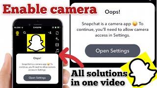 Enable Camera on Snapchat | Allow Camera access Snapchat on iPhone | Apple Tech World