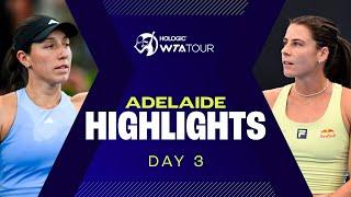 Top Seeds Pegula, Navarro, Kasatkina Headline Day 3 In Adelaide | WTA Match Highlights