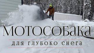 Снегоход для бедных. Мотобуксировщик для глубокого снега.